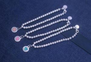 China Girlfriend S925 Love Heart Tag Bead Bracelet Jewellery Custom wholesale