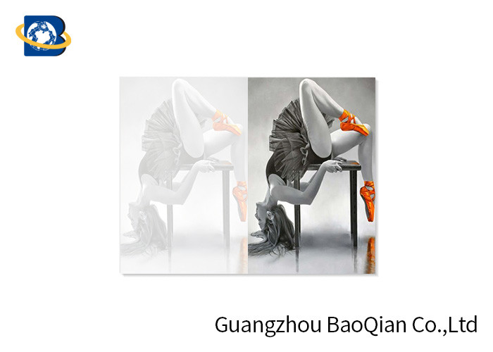 Pretty Ballet Girl Lenticular Greeting Cards 3D Image PET / PP Printing Flip Effect