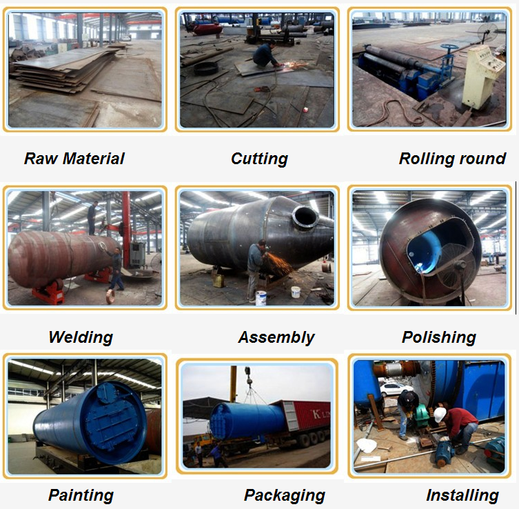 Engineer Guided Installation Pyrolysis Plant for Recycle Waste Tire Tyre Plastic Sludge