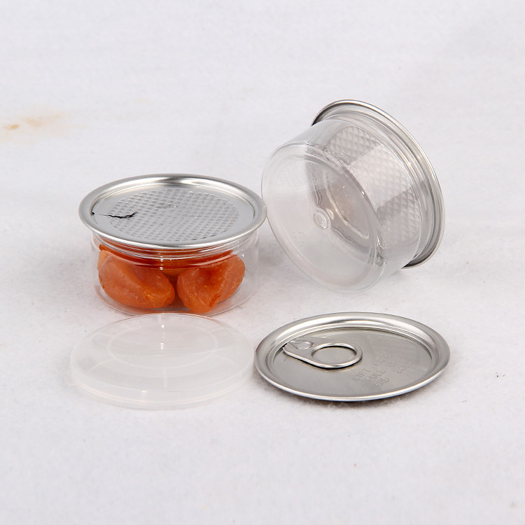 Food Grade Transparent PP 3.5G Weed Metal Tuna Tin Cans