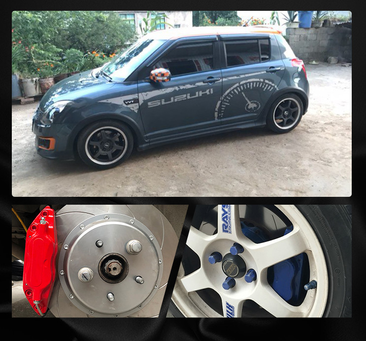 330*24mm HT250 Disc Rear Brake Kit AP7600 For Subaru Brz