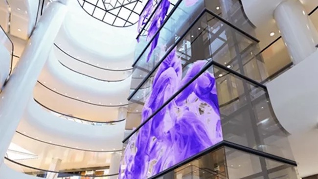 High Brightness Transparent LED Display Screen SMD1921 Real Estate Curtain Indoor Mesh 1