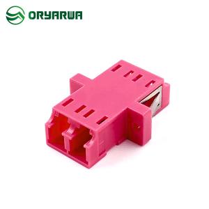 China OM4 Integrally-Formed LC Duplex Fiber Optic Adaptor without Flange wholesale