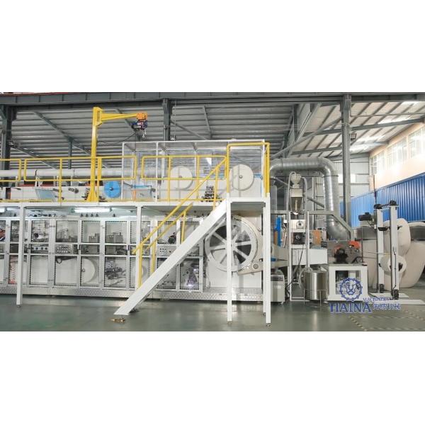 China 380VAC 600ppm Nonwoven Topsheet Baby Diaper Machinery wholesale