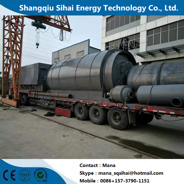 8-10Tons Daily Capacity Waste Tire Pyrolysis Machine 2200*6600mm