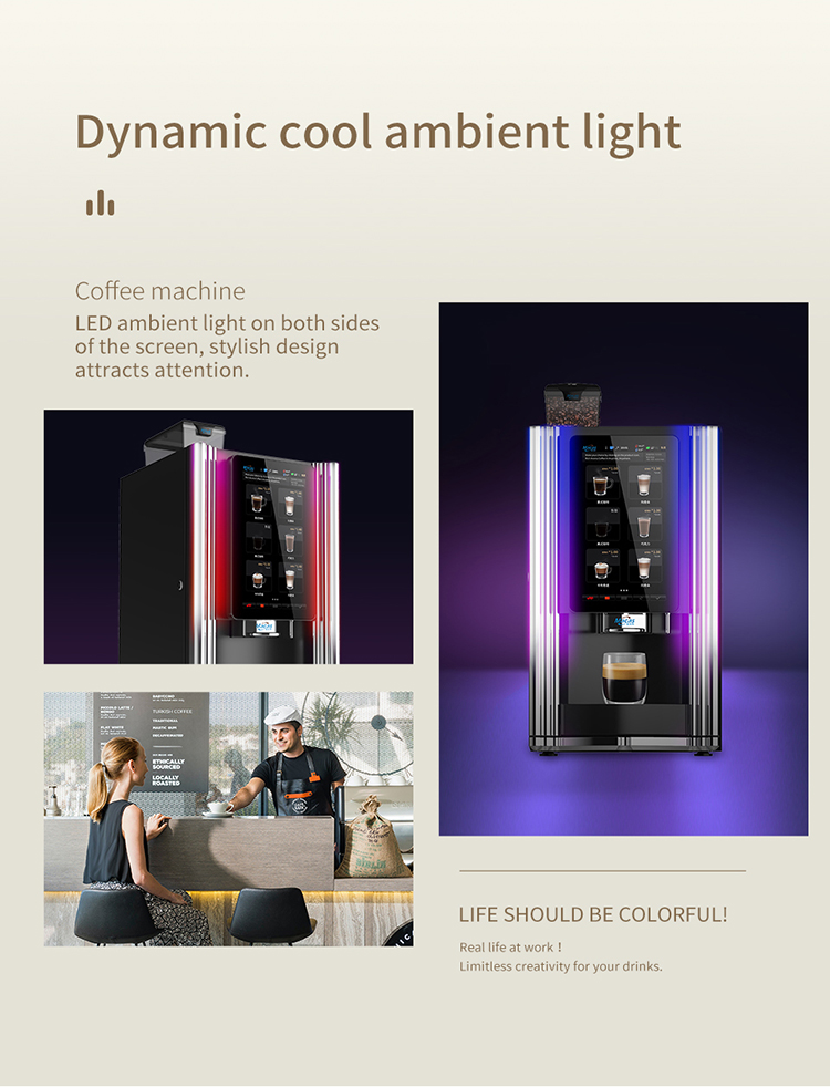 15.6'' Touch Screen Automatic Table Top Coffee Vending Machine 57Kg