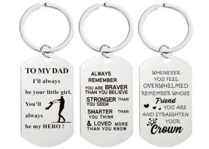 China Customized cross-border pendant ornaments key chain advertising logo holiday gift laser engraved metal wholesale wholesale
