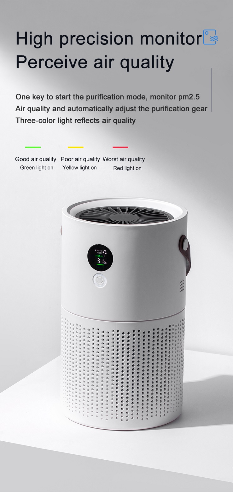 HOMEFISH Smoke Pm2.5 Negative Ion Desktop Cleaner Air Purifier