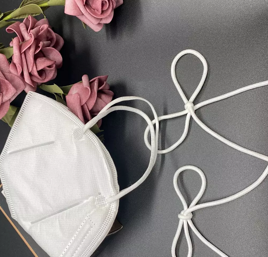 Hanging 3mm Elastic Ear Loop Cotton Material Adjustable Strap For Face Mask