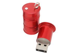 China Oil Drum Style Red Metal Usb Flash Drive 64g Storage Capacity Show Life Brand wholesale