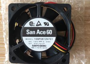 China 109P0612H701 60x15mm 12V Tachometer Sanyo Denki DC Motor Fan wholesale