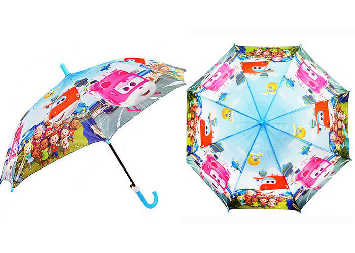 Automatic Open Child Size Umbrella , Kids Umbrella Boys Fashion Design Printing