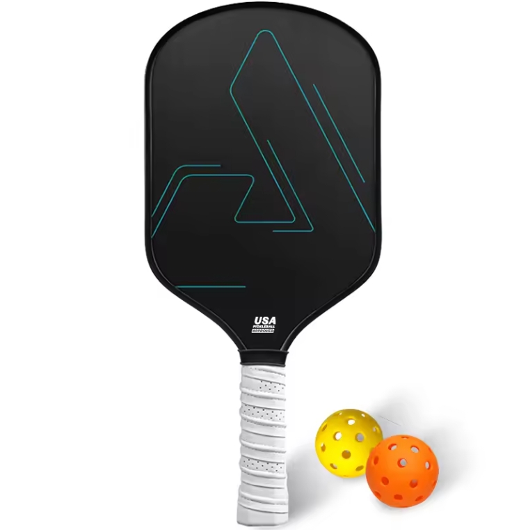 Entertainment Pickleball Paddle with T700 Carbon Fiber Technology and PU Handle Leather