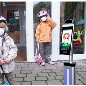 China Infrared 200W IPS LCD Face Recognition Thermometer wholesale