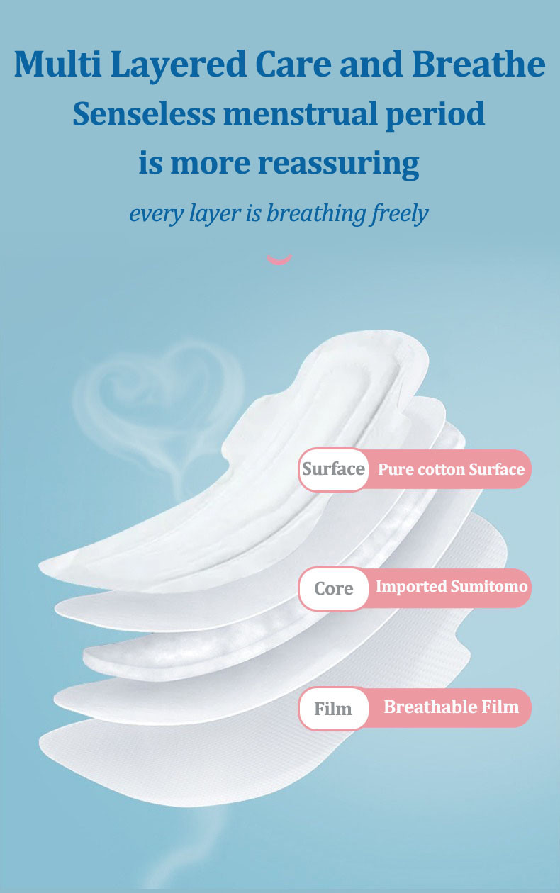 Woman Herbal Sanitary Napkin Anion Chip Mint Max Sanitary Pad