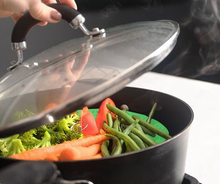 100% Food Grade BPA free High Quality Silicone Vegetable Steamer Cooking Steamer