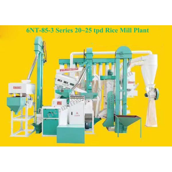 26.59 KW 15-25 Ton Paddy Rice Milling Plant Mini Auto Rice for Medium Complete Setup