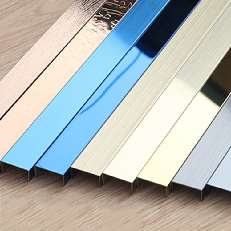 AISI 8K Stainless Steel U Profile L Shaped JIS Ceramic Tile Trim For Wall Decoration