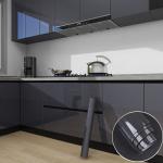 PET Kitchen Waterproof Wall Sticker Silver Grey Anti Oil Wallpaper For Kitchen