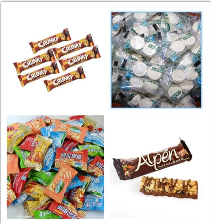 Commercial Automatic Cylindrical Candy Pillow Pack Machine