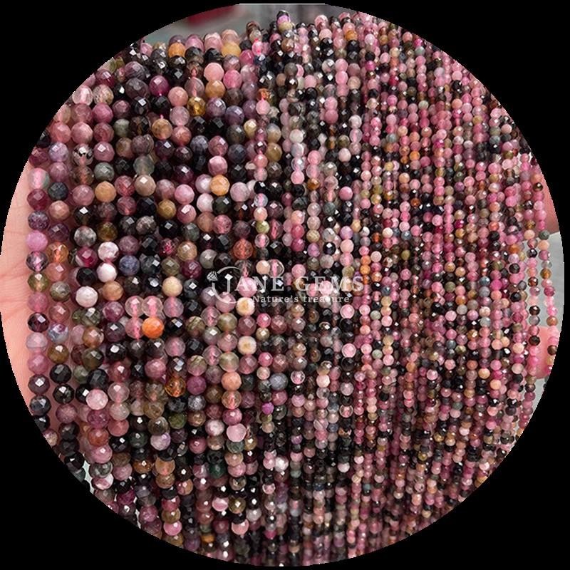 Upgrade Your DIY Jewelry Making with Gems Bead Round Shape and Natural Gemstone Various Natural Crystal Healing Stone Dalmatian Jasper Tourmaline