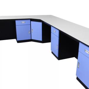 China Solid Physiochemical Board Laboratory Island Bench Steel Sheet Science Lab Desk wholesale