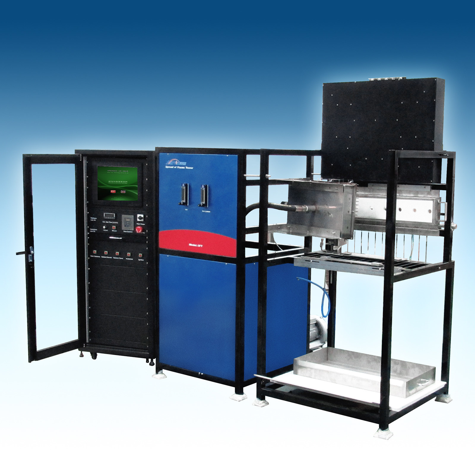 IMO ISO5658-2 Walls Surface Lateral Flame Spread Testing Equipment by ASTM E1317