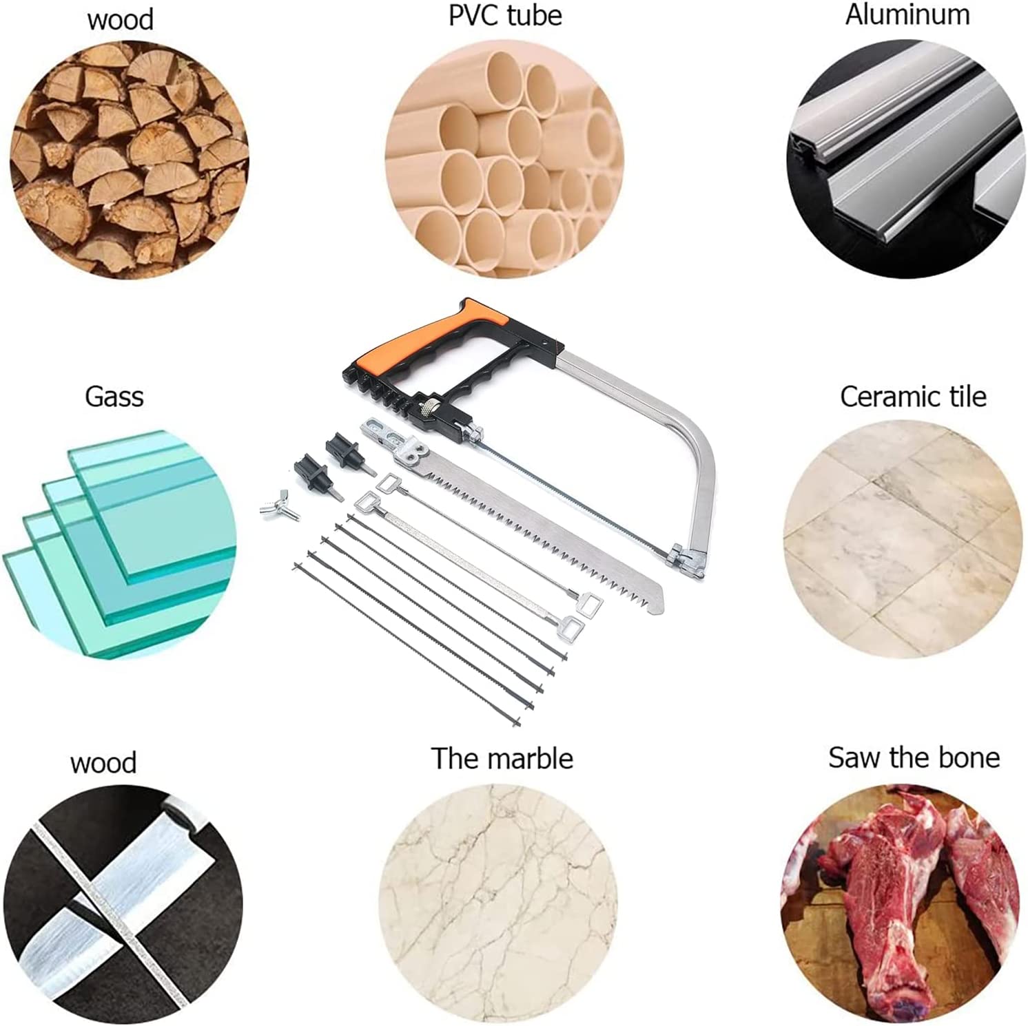 7/12Pcs Multi Functional Mini Saw Steel Saw For Wood Plastic Water Pipe