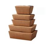 Square Kraft Paper Cardboard To Go Boxes Takeway Food Box