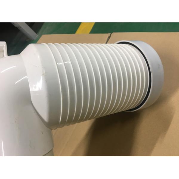 PVC Toilet Drain Pipe With Connector , Wc Waste Pipe Large Displacement