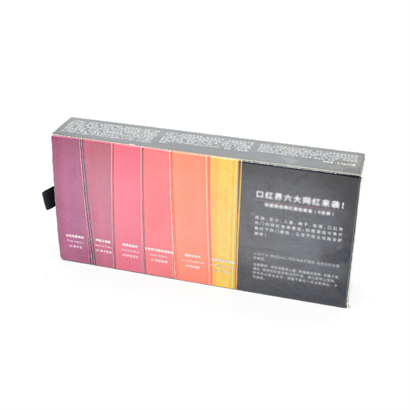 6pcs Lipstick Packaging Box , ISO Cardboard Sliding Drawer Box