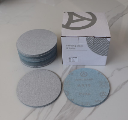 Abrasive Sandpaper Hook And Loop Disc Sanding Paper White Aluminum Oxide