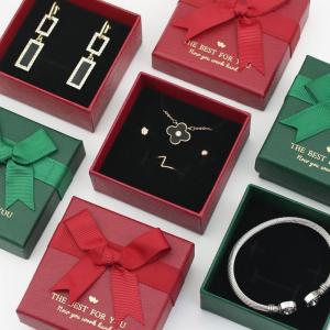 Custom Jewelry Gift Boxes Packaging Portable Gold Stamping Paper Jewelry Boxes