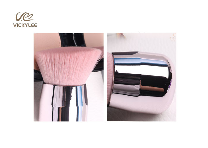 Portable Pink Color 4×7.4CM Angled Blush Brush