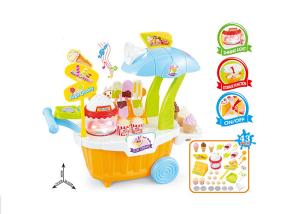 China 43 Pcs Musical Children's Play Toys Kids Ice Cream Cart Toy With Music wholesale