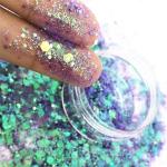 Colorful Glitter Powder Nail Art Crafts Indoor Decorations for Christmas Holiday