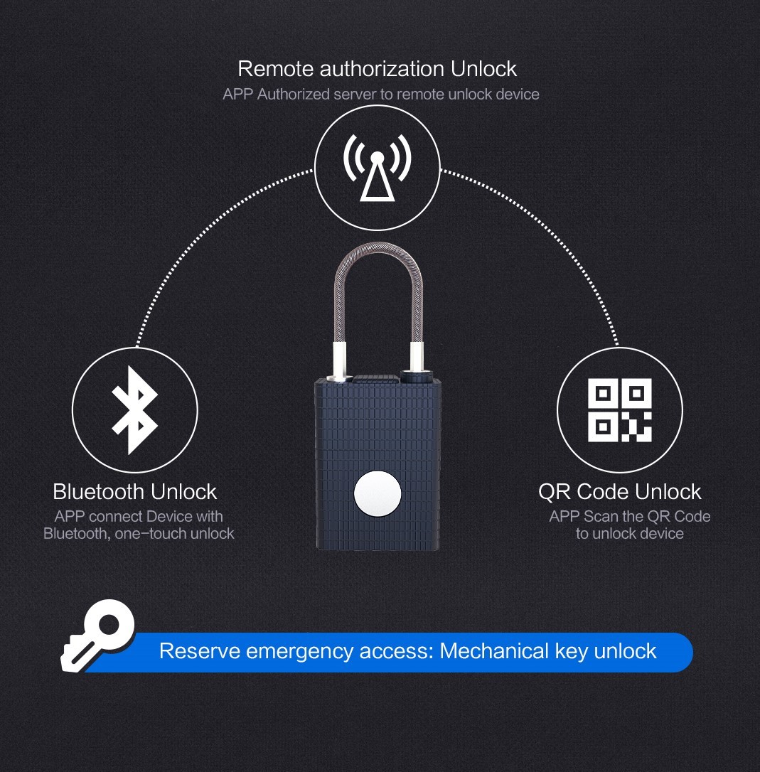GPS Real Time Monitoring Shipping Container Padlock Rfid 2200mAh