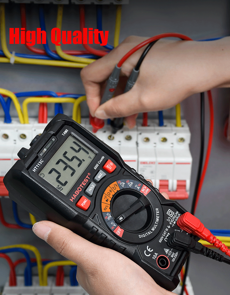 HT113C Small 6000 Counts 600mV Multimeter Accessories