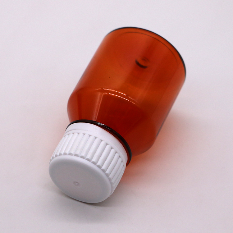 50ml PET Empty Portable Plastic Pill Bottles with White Screw Cap Travel Pill Packaging Jar
