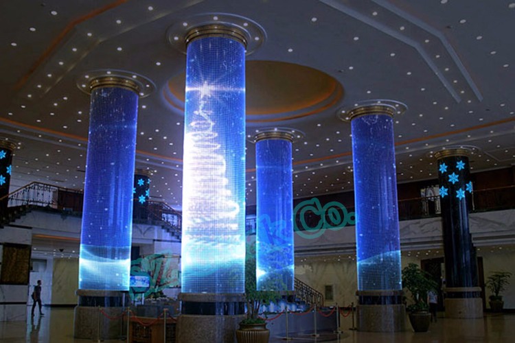 transparent led mesh flexible curtain display led curtain lights outdoor