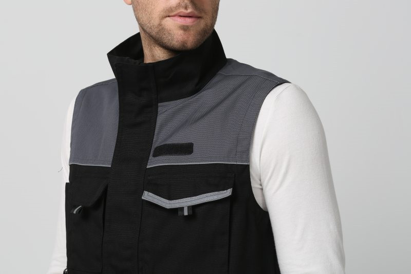 Cordura® Reinforcement Indoor And Outdoor Mens Work Vest Velcro Fastener