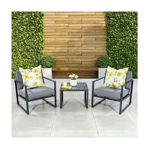 China Patio Furniture Set for Outdoor Garden AJUNION Regular Aluminum Balcony Chat Set wholesale
