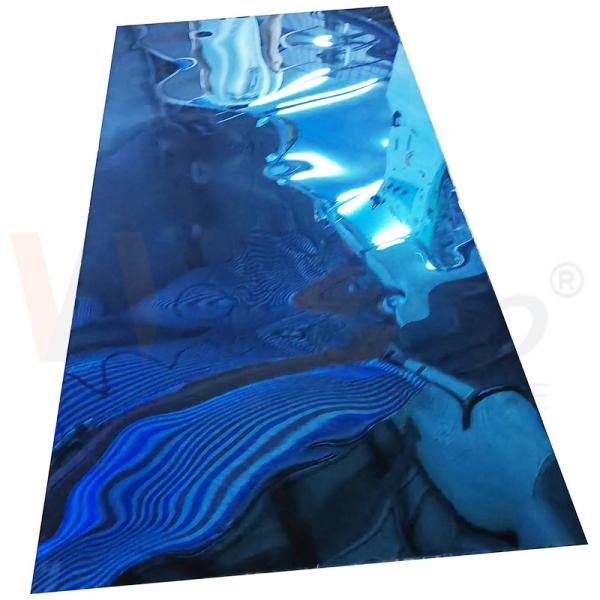 4ftx8ft Inox Metal Sheet 1220mmx2440mm SS 201 Blue Stainless Steel Plate 3.0mm