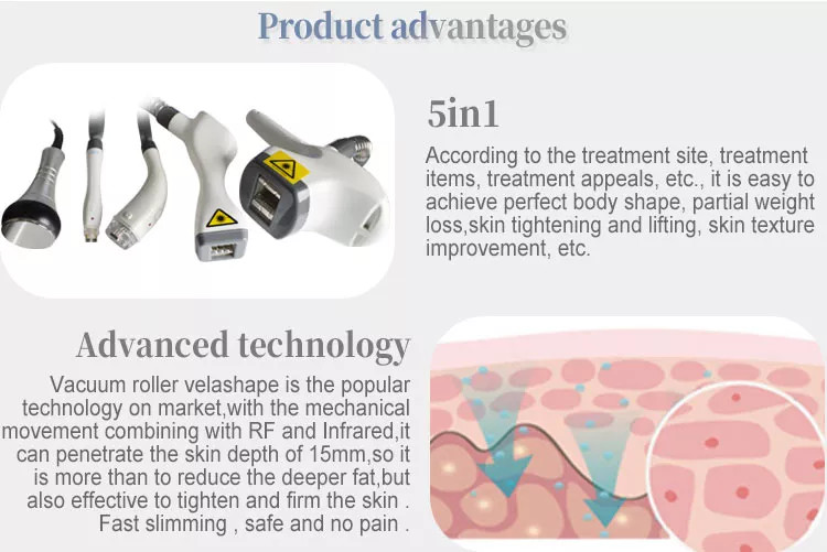 Weight Loss 3 Machine Mechanical Roller Vacuum Massage Bipolar Rf 940nm Infrared