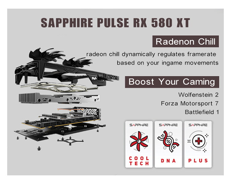 Hot Selling Graphic Card Radeon Rx580 8G graphics card GPU