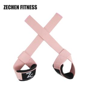 China Cotton Weightlifting Wrist Straps Olympic Wraps Custom Pink Adjustable wholesale