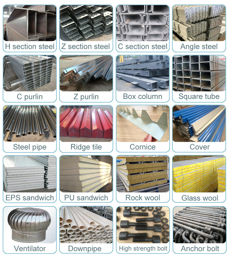 Quick Assembly Structural Steel Contractors For Warehouse And Workshop