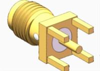 China Four Legs PCB/Panel Mount SMA Female Straight Transmission Line Termination Connector wholesale