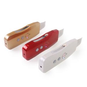 China Portable Rechargeable 2in1 Ultrasonic Facial Skin Scrubber Anti-aging Lift wholesale