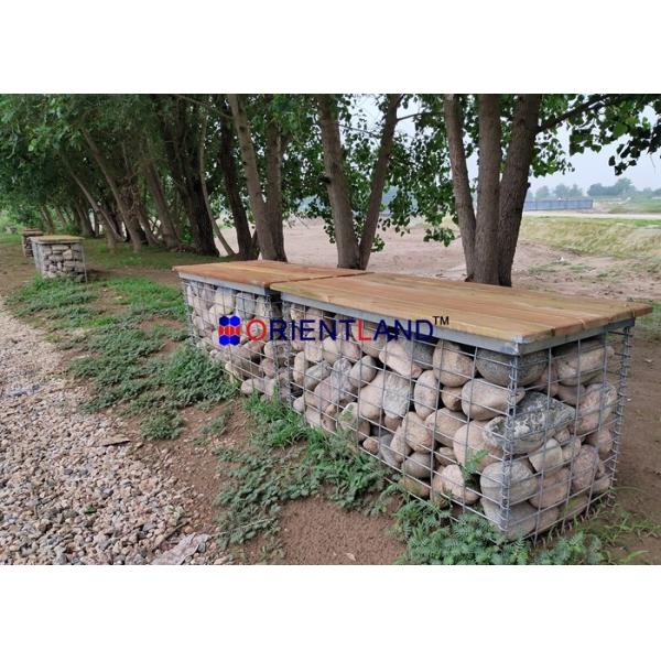 Hot Dipped Galvanized Welded Gabion For Park Decoration With 5x10cm Aperture